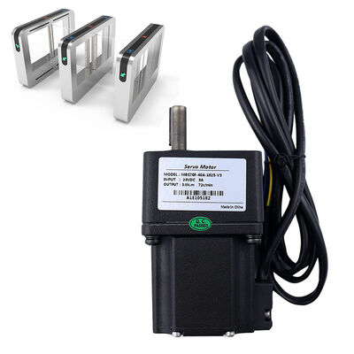 24V 40W Servo motor sin escobillas, 1:50 caja de engranajes planetaria motor DC de alto par para el control de acceso a la puerta del giradero