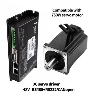 Servo accionamiento de baja tensión de 48V 12A con control de par de posición de velocidad y RS232 RS485 CAN para robots AGV